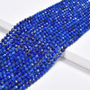 Natural Lapis Lazuli Gemstone Grade AAA Micro Faceted Round 3MM Loose Beads 15 inch Full Strand (80020505-P114)