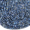 Natural South Africa Blue Dumortierite Gemstone Grade AA 4MM Micro Faceted Round Loose Beads 15 inch Full Strand (80018261-P100)