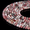 Natural Rare Cinnabrite, Cinnabar in Quartz Gemstone Grade AA Round 2MM 3MM 4MM Loose Beads 15 inch Full Strand(P104)