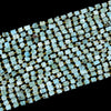 Dominican Larimar Gemstone Cube 5-7MM 6-7MM Loose Beads 7.5 inch Half Strand (A237)