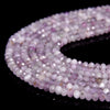 Natural Kunzite Gemstone Grade AAA Micro Faceted Rondelle 3X2MM Loose Beads (P115)