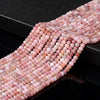 Natural Peruvian Pink Opal Gemstone Grade AA 4X3MM Micro Faceted Rondelle Loose Beads 15 inch Full Strand (80018108-P87)