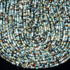 Natural Blue Opal Gemstone Grade A Micro Faceted Rondelle 4X3MM Loose Beads (P89)