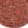 Natural Brecciated Jasper Gemstone Grade AA 4MM Micro Faceted Round Loose Beads 15 inch Full Strand (80018251-P100)