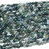 Natural Green Moss Agate Gemstone 8-10MM Pebble Nugget Loose Beads (D468)