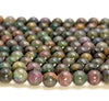 6mm Genuine Ruby in Kyanite Gemstone Green Red Grade A Round Loose Beads 15.5 inch Full Strand (80007238-A249)