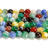 Multi Color Fire Agate Gemstone Round 6MM 8MM 10MM 12MM Loose Beads (D702)