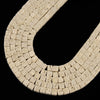 Ivory White Lava Gemstone Square Cube 4MM 6MM Loose Beads (D647)