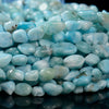 Natural Dominican Larimar Gemstone Pebble Nugget 6-8MM Loose Beads (D641)