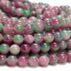 Tourmaline Color Jade Gemstone Round 8MM Loose Beads 14.5 inch Full Strand (80020100-D619)