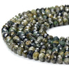 Natural Dark Green Tourmaline Gemstone Grade A 5X3MM Micro Faceted Rondelle Loose Beads 15 inch Full Strand (80018107-P87)
