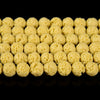 Honey Yellow Lava Gemstone Round 4MM 6MM 8MM 10MM Loose Beads (D638)