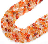 Natural Red Carnelian Agate Gemstone 8-10MM Pebble Nugget Loose Beads (D466)