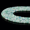 Blue Green Jade Gemstone Round 4MM Loose Beads 14.5 inch Full Strand (80020079-D617)