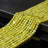 Natural Peridot Jade Gemstone Grade AAA 4-5MM Micro Faceted Round Loose Beads 15 inch Full Strand (80018215-P97)