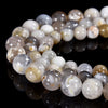 Natural Purple White Opal Gemstone Grade AA Round 8MM 10MM Loose Beads (D548)