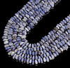 Natural Iolite Gemstone Pebble Nugget Freeform Rondelle 8-10MM Loose Beads (D559)