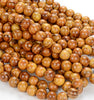 Natural Golden Sandalwood Mala Meditation Beads Round 6MM 8MM 10MM 12MM Loose Beads 16 inch BULK LOT (6A-W0)