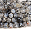Black White Fire Dragon Veins Agate Gemstone Round 6MM 8MM 10MM 12MM Loose Beads (D699)
