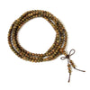 Natural Fragrant Green Sandalwood Prayer Buddha Mala Meditation Round 4MM Loose Beads 34 inch (80020474-398)