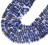 Natural Sodalite Gemstone Pebble Nugget Freeform Rondelle 8-10MM Loose Beads (D558)