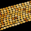 Natural Yellow Jade Gemstone Faceted Round Tube Hexagon 10X8MM Loose Beads (D720)