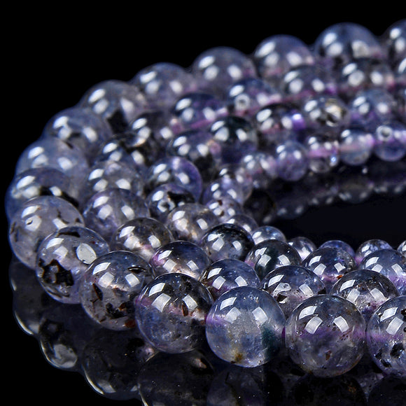 Natural Iolite Gemstone Grade AA Round 3MM 4MM 5MM 6MM 7MM Loose Beads (D448)