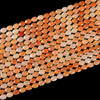 Natural Orange Aventurine Gemstone Micro Faceted Oval 8X6MM Loose Beads 7.5 inch Half Strand (80021468-D717)