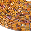 Natural Yellow Mookaite Gemstone 12X8MM Faceted Cylinder Round Tube Loose Beads (D464)