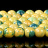 Yellow Turquoise Gemstone Round 6MM Loose Beads 15 inch Full Strand (80018488-D490)