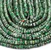 Green Silver Inclusion Sea Sediment Imperial Jasper Gemstone Grade AAA Heshi Rondelle 4X2MM 6X3MM Loose Beads (D501)