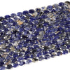 Natural Sodalite Gemstone Micro Faceted Oval 8X6MM 11X7MM Loose Beads 7.5inch Half Strand (D719)