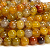 Yellow Cracked Agate Gemstone Round 6MM 8MM 10MM Loose Beads (D698)