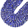 Treated Lapis Lazuli Gemstone Micro Faceted Oval 11X7MM Loose Beads 7.5 inch Half Strand (80021477-D718)