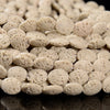 Ivory White Lava Gemstone Oval 10X8MM Loose Beads (D648)