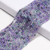 Purple Green Jade Gemstone Round 4MM Loose Beads 14.5 inch Full Strand (80020081-D617)