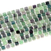 Natural Rainbow Fluorite Gemstone Faceted Round Tube Hexagon 10X8MM Loose Beads (D723)