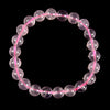 Natural Gemmy Mozambique Rose Quartz Gemstone Round Bracelet 8-9MM 7.5 inch Strand (80020708-S50)