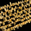 Natural Citrine Gemstone Stick Pebble Chip 14-26MM Loose Beads (D715)