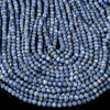 Natural Blue Coral Gemstone Grade AA 5MM Micro Faceted Round Loose Beads 15 inch Full Strand (80018225-P97)