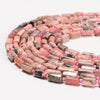 Natural Argentina Rhodochrosite Gemstone Faceted Round Tube 12X8MM Loose Beads (D603)