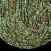 Natural Turquoise Gemstone Grade AA Micro Faceted Rondelle 4X3MM Loose Beads (P89)