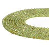 Natural Peridot Gemstone Grade AAA Micro Faceted Rondelle 4x3MM Loose Beads 7.5 inch Half Strand (80020696-P119)