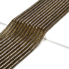 Smoky Quartz Gemstone Heshi Rondelle Slice 4X2MM Loose Beads 15 inch Full Strand (80019472-P105)