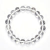 Natural Rock Crystal Clear Quartz Gemstone Round Bracelet 7MM 10MM 7.5 inch Strand (S23)