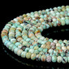 Natural Peruvian Turquoise Gemstone Grade A Micro Faceted Rondelle 4X3MM Loose Beads (P89)