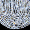 Natural Chalcedony Blue Lace Agate Gemstone Grade A 5MM Micro Faceted Round Loose Beads 15 inch Full Strand (80018196-P95)