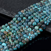 Natural Rough Turquoise Gemstone Round 5MM 6MM 7MM Loose Beads (D443)