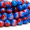 Red Blue Fire Agate Gemstone Round 10MM Loose Beads (D708)