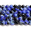 Black Blue Fire Agate Gemstone Round 6MM 8MM 10MM Loose Beads (D701)